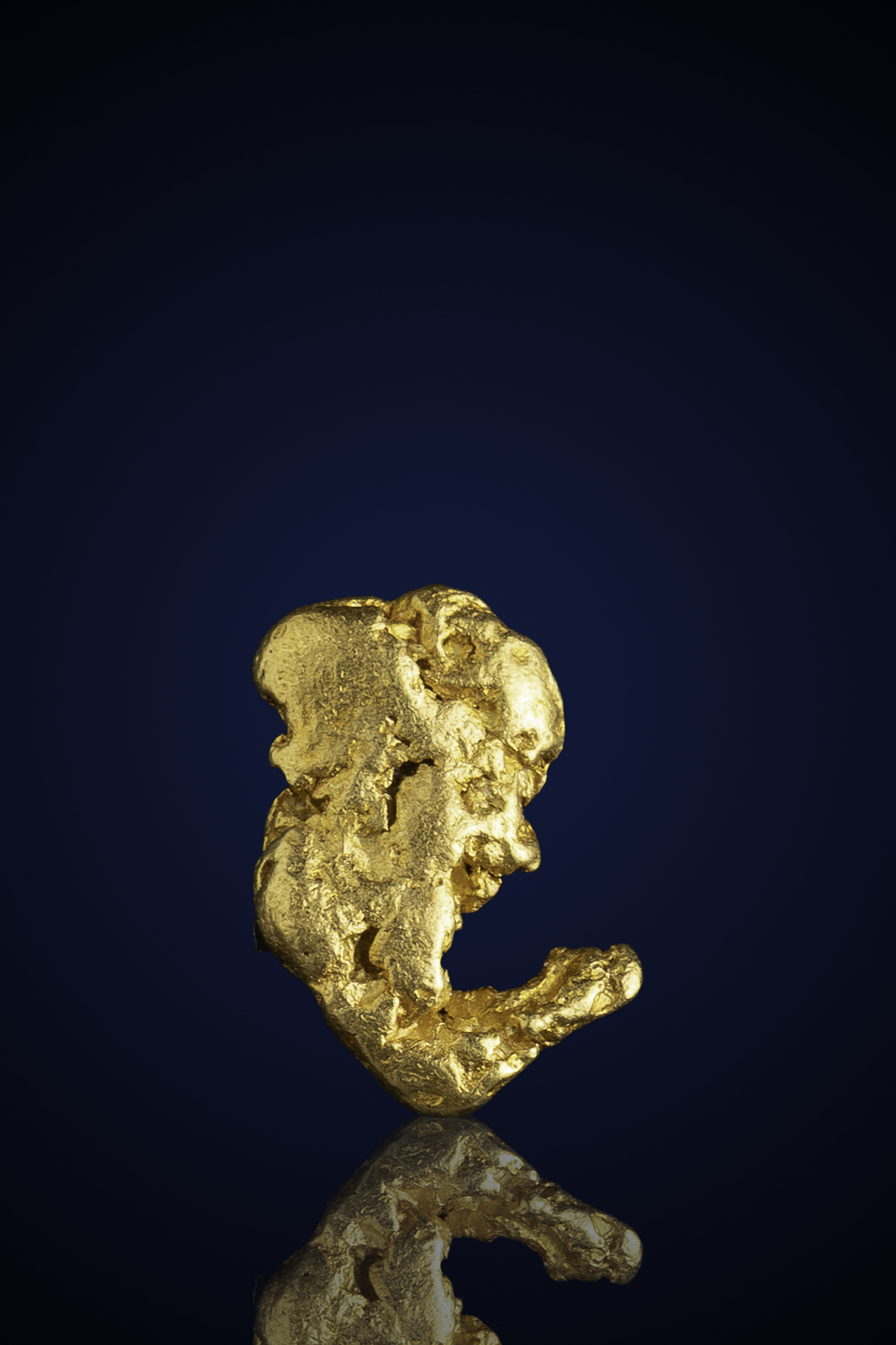 Striking, "Fishtail" Natural Gold Nugget - CA - 0.95 grams (image for) Striking, "Fishtail" Natural Gold Nugget - CA - 0.95 grams